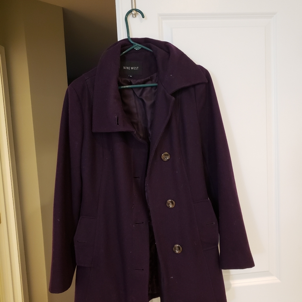 Nine west Winter coat dark purple size 10